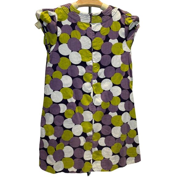 Girl's Mini Boden Cap Sleeve Purple Dot Print Cotton Summer Dress - Picture 2 of 4